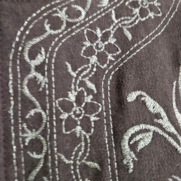 Susan Graver Olive Embroidered Blazer - Picture 6 of 14